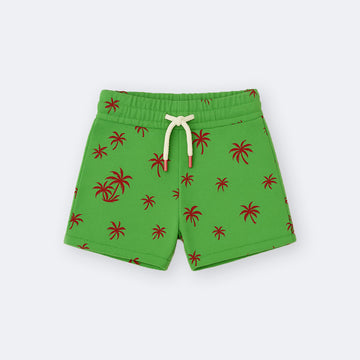 GREEN TREES PRINT SHORTS FOR UNISEX